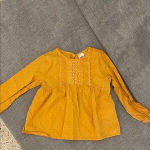 OshKosh B'gosh Mustard Yellow Lace Detail Blouse